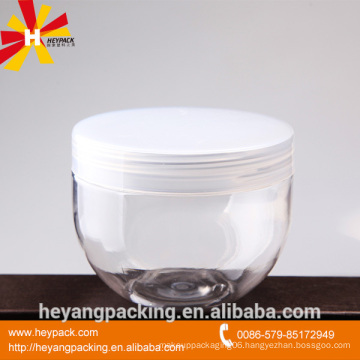 50g 100gl 150gl 250g 500g clear cosmetic PET jar with aluminium lid